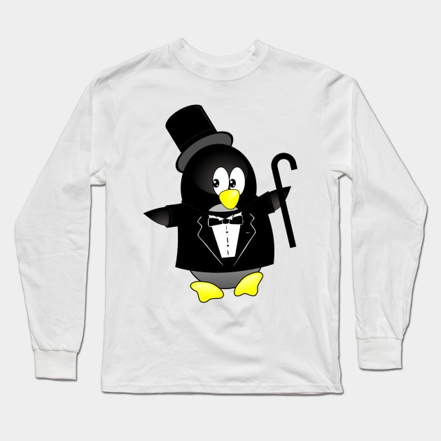 Penguin Long Sleeve T-Shirt by DavesTees